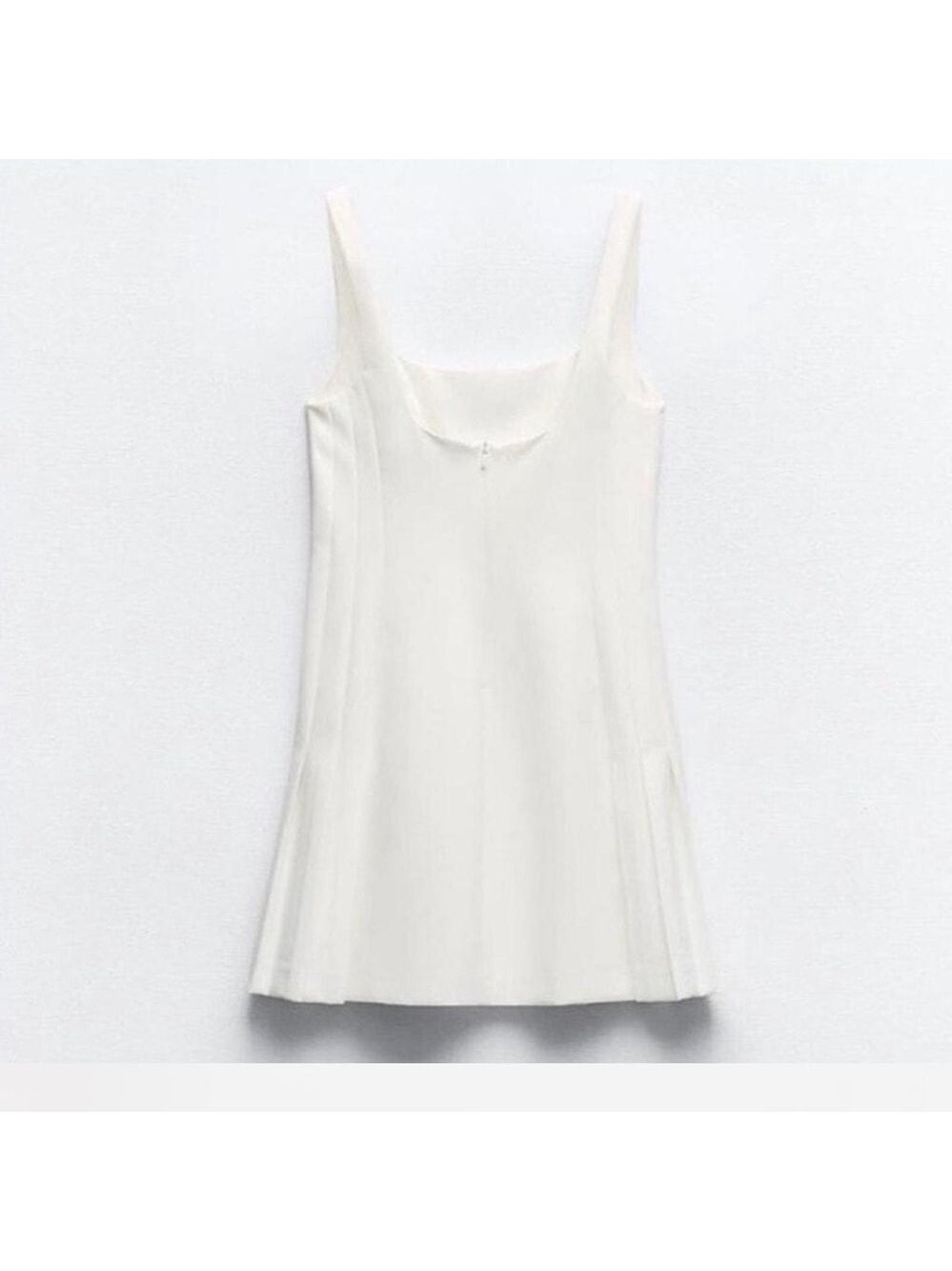 Zara White Pleated Tennis Golf Dress size L Large - Picture 2 of 6